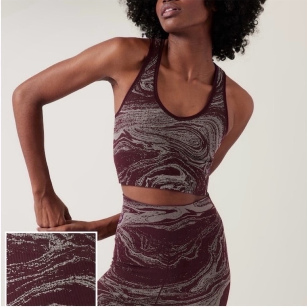 Athleta Aurora Seamless Shine Tank Crop Top
